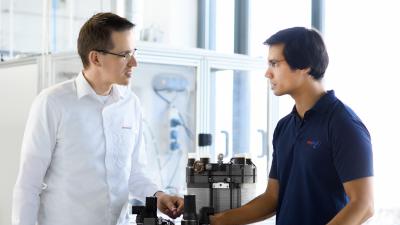 Fuel cell stacks and two engineers